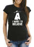 Damen T-Shirt UFO Einhorn I Want To Believe Fun-Shirt Moonworks®preview