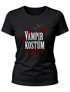Damen T-Shirt Vampir-Kostüm Faschings-Shirt Halloween Karneval Fastnacht Fun-Shirt Kostüm-Shirt Slim Fit Moonworks®preview
