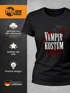 Damen T-Shirt Vampir-Kostüm Faschings-Shirt Halloween Karneval Fastnacht Fun-Shirt Kostüm-Shirt Slim Fit Moonworks®preview