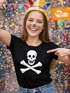 Damen T-Shirt Verkleidung einfach Pirat Piratin Skull Jolly Roger Edward England Fasching Fun-Shirt Moonworks®preview