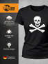 Damen T-Shirt Verkleidung einfach Pirat Piratin Skull Jolly Roger Edward England Fasching Fun-Shirt Slim Fit Moonworks®preview