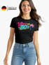 Damen T-Shirt - Vibes of the 80s - Fasching Karneval Ersatz Verkleidung Last Minute Kostüm Funshirt Slim Fit Moonworks®preview