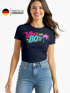 Damen T-Shirt - Vibes of the 80s - Fasching Karneval Ersatz Verkleidung Last Minute Kostüm Funshirt Slim Fit Moonworks®preview
