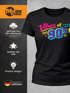 Damen T-Shirt - Vibes of the 90s - Fasching Karneval Ersatz Verkleidung 90er Jahre Motto Last Minute Kostüm Funshirt Slim Fit Moonworks®preview