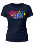 Damen T-Shirt - Vibes of the 90s - Fasching Karneval Ersatz Verkleidung 90er Jahre Motto Last Minute Kostüm Funshirt Slim Fit Moonworks®preview