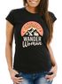 Damen T-Shirt Wander Woman Wanderer Outdoor Geschenke für Wanderfans Frauen Racerback Moonworks®preview