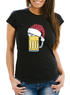 Damen T-Shirt Weihnachten lustig Bier Trinken Bierglas Weihnachtsmotiv Fun-Shirt Alkohol Moonworks®preview