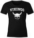 Damen T-Shirt Wikinger-Helm Skull Totenkopf Fashion Streetstyle Slim Fit Neverless®preview