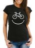 Damen T-ShirtFahrrad Emoticon Lachen lustig Bike Bicycle Piktogramm Fun-Shirt Frauen lustig Moonworks®preview