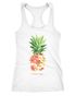 Damen Tank-Top Ananas Blumen Pineapple Flowers Tropical Summer Paradise Racerback Neverless®preview