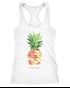 Damen Tank-Top Ananas Blumen Pineapple Flowers Tropical Summer Paradise Racerback Neverless®preview