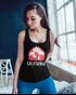 Damen Tank-Top California Palmen Santa Monica Beach Sommer Sonne Printshirt Fashion Streetstyle Racerback Neverless®preview