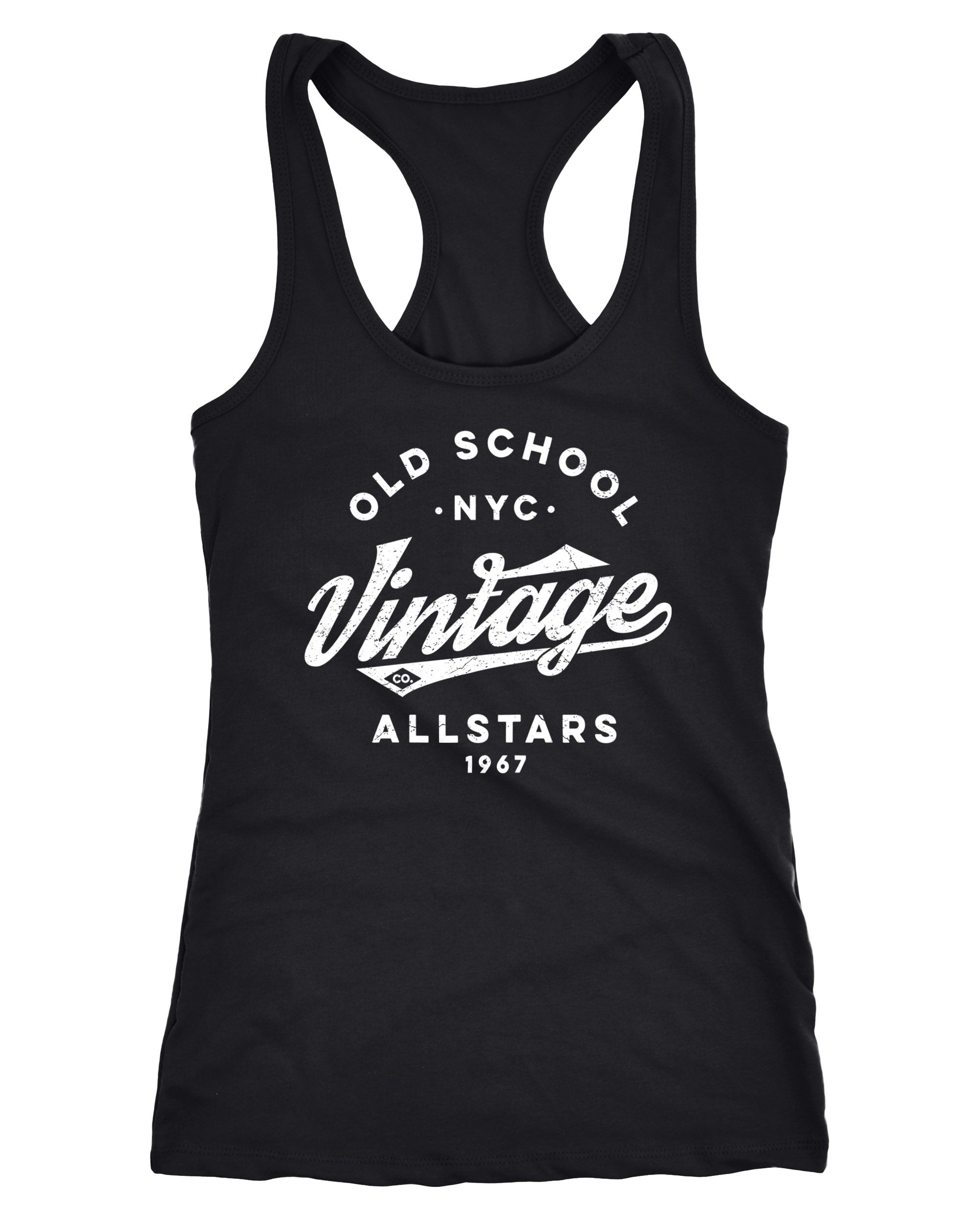Damen Tank-Top College Style Retro Schriftzug Oldschool Vintage Allstars Racerback Neverless®