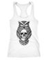 Damen Tank-Top Eule Totenkopf Owl Skull Schädel Racerback Neverless®preview