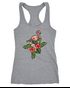 Damen Tank-Top Flamingo Tropical Palmblätter Sommer Stick-Patch-Optik Racerback Neverless®preview