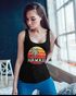 Damen Tank-Top Hawaii Palme Tropical Summer Retro Slim Fit Baumwolle Racerback Neverless®preview