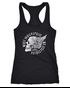 Damen Tank Top Motorrad Biker Totenkopf Skull Wings Vintage Racerback Trägershirt Neverless®preview