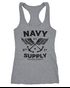 Damen Tank-Top Nautical Maritim mit Flügeln Navy Supply Racerback Neverless®preview