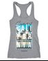 Damen Tank-Top Summer California Holidays Sommer Palmen Foto Print  Aufdruck Schriftzug Fashion Racerback Neverless®preview