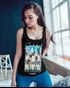 Damen Tank-Top Summer California Holidays Sommer Palmen Foto Print  Aufdruck Schriftzug Fashion Racerback Neverless®preview