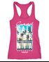 Damen Tank-Top Summer California Holidays Sommer Palmen Foto Print  Aufdruck Schriftzug Fashion Racerback Neverless®preview