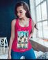 Damen Tank-Top Summer California Holidays Sommer Palmen Foto Print  Aufdruck Schriftzug Fashion Racerback Neverless®preview