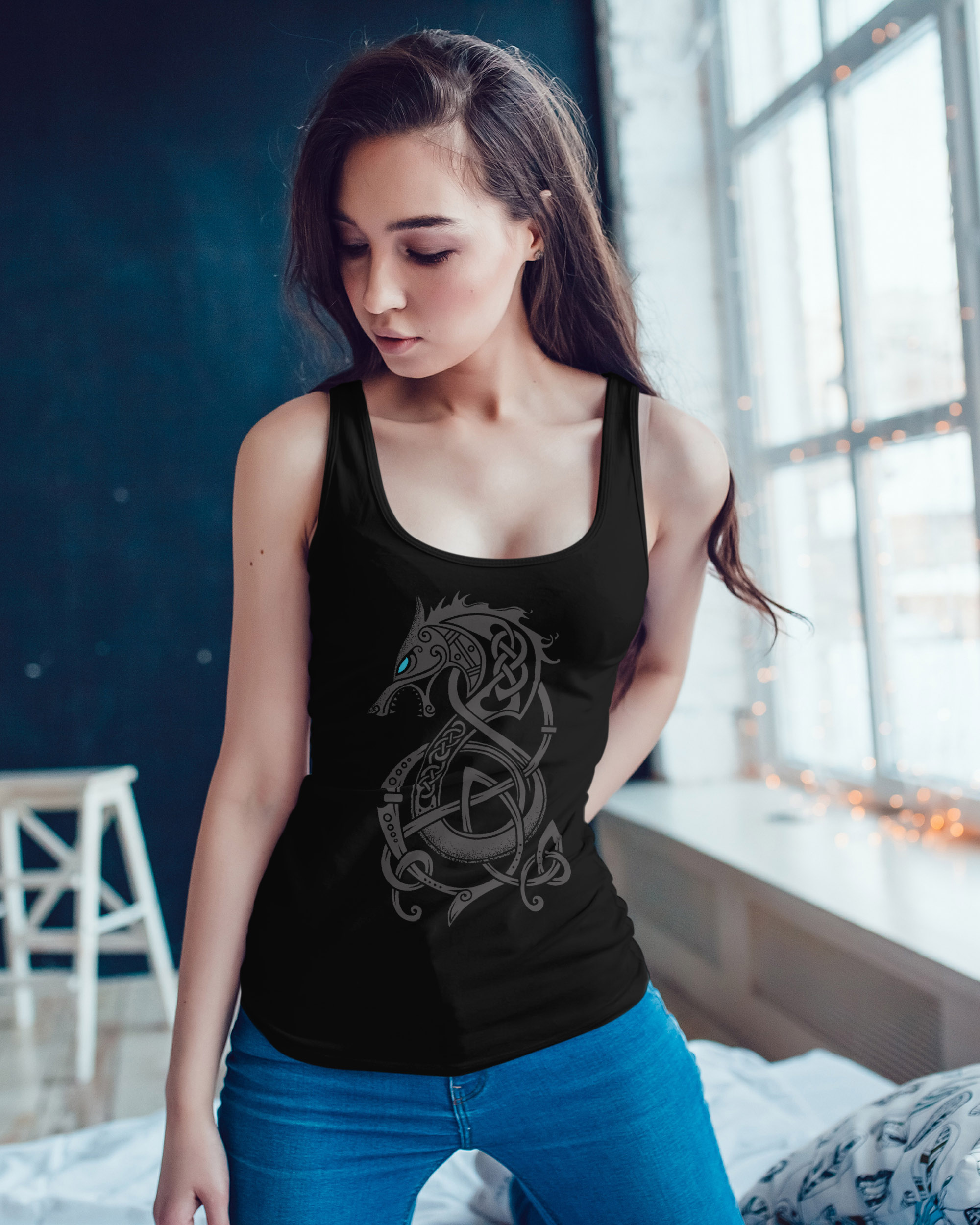 Neverless Hoodie Herren Mit Wolf Fenrir Print – Wikinger-Mythologie Design – Kapuzenpullover Aus Baumwolle/Polyester – Streetstyle