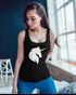 Damen Tanktop Einhorn Kopf Silhouette Unicorn Head RacerbackTank Top Moonworks®preview