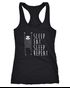 Damen Tanktop Faultier Sleep eat Sleep Repeat Racerback Tank Top Shirt Moonworks®preview