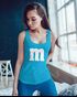 Damen Tanktop Gruppen-Kostüm M Aufdruck Kostüm Fasching Karneval Verkleidung Racerback Moonworks®preview