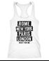 Damen Tanktop Rome New York Paris London Wait for me Racerback Moonworks®preview