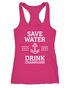 Damen Tanktop Save water drink Champagne Racerback Moonworks®preview