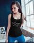 Damen Tanktop Schiffchen Origami Anker Papierboot Geometrie Line-Art Polygon Motiv  Racerback Moonworks®preview
