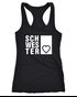 Damen Tanktop Schwesterherz Schwester Herz Geschenk Geburtstag Racerback Tank Top Moonworks®preview