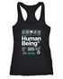Damen Tanktop Spruch Human Being Bedienungsanleitung Parodie Fun-Shirt Racerback Moonworks®preview