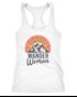 Damen Tanktop Wander Woman Wanderer Outdoor Geschenke für Wanderfans Frauen Racerback Moonworks®preview