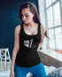 Damen Tanktop You looked Bongoloch reingeschaut Skelett Fun-Shirt Spruch lustig Racerback Moonworks®preview