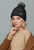 Damen Wintermütze mit Fleece Gefüttert Warm & Winddicht Strickmütze Bommelmütze Model 1980 Neverless®preview