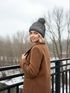 Damen Wintermütze mit Fleece Gefüttert Warm & Winddicht Strickmütze Bommelmütze Model 1980 Neverless®preview