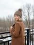 Damen Wintermütze mit Fleece Gefüttert Warm & Winddicht Strickmütze Bommelmütze Model 1980 Neverless®preview