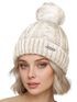 Damen Wintermütze mit Fleece Gefüttert Warm & Winddicht Strickmütze Bommelmütze Model 1980 Neverless®preview
