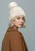 Damen Wintermütze mit Fleece Gefüttert Warm & Winddicht Strickmütze Bommelmütze Model 1980 Neverless®preview