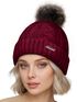Damen Wintermütze mit Fleece Gefüttert Warm & Winddicht Strickmütze Bommelmütze Model 1980 Neverless®preview