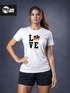 Damen WM-Shirt Deutschland Fan-Shirt Germany Love Fußball Slim Fit Baumwolle Moonworks®preview