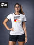 Damen WM-Shirt WM Fußball Weltmeisterschaft Deutschland Adler Vintage Slim Fit tailliert Moonworks®preview