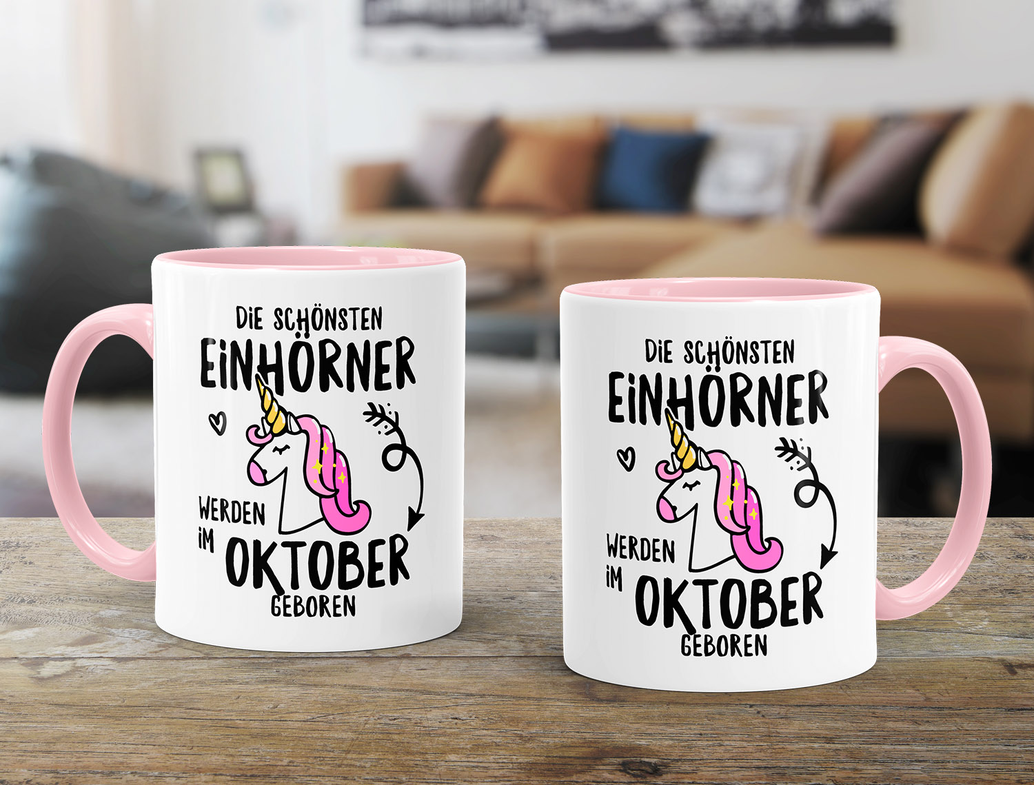 Tasse Mit Spruch 'Die Schönsten Einhörner Werden Im August Geboren' - Geschenk-Tasse, Hochwertige Keramik, 300 Ml - Spülmaschinenfest