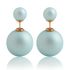 Doppel Perlen Ohrringe Perlenohrringe Ohrstecker mit Perle doppelt matt pastell 2 Perlenpreview