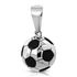 Edelstahl Anhänger Fußball Ball Soccer Halskette Lederkette Kugelkette Damen Herren Autiga®preview