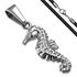 Edelstahl Anhänger Seepferdchen Halskette Lederkette Kugelkette Damen Herren Autiga®preview