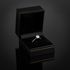 Edles Ring-Etui Ring-Schatulle Ringbox für Ringe schwarzes Kunstleder mit Goldkantepreview